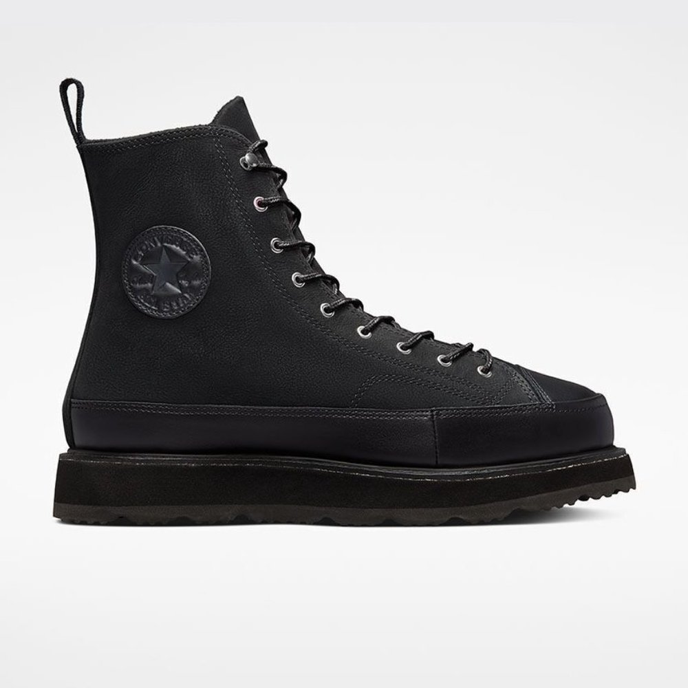 CONVERSE Chuck Taylor Crafted Leather Terrain Boots Shoe 173213C Black - Picture 4 of 11